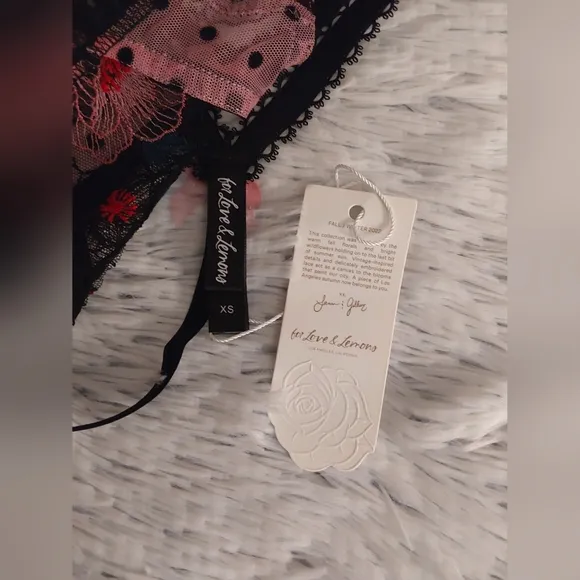 💖 For Love and Lemons Zinnia Embroidered High-Waist Thong Panty 💖