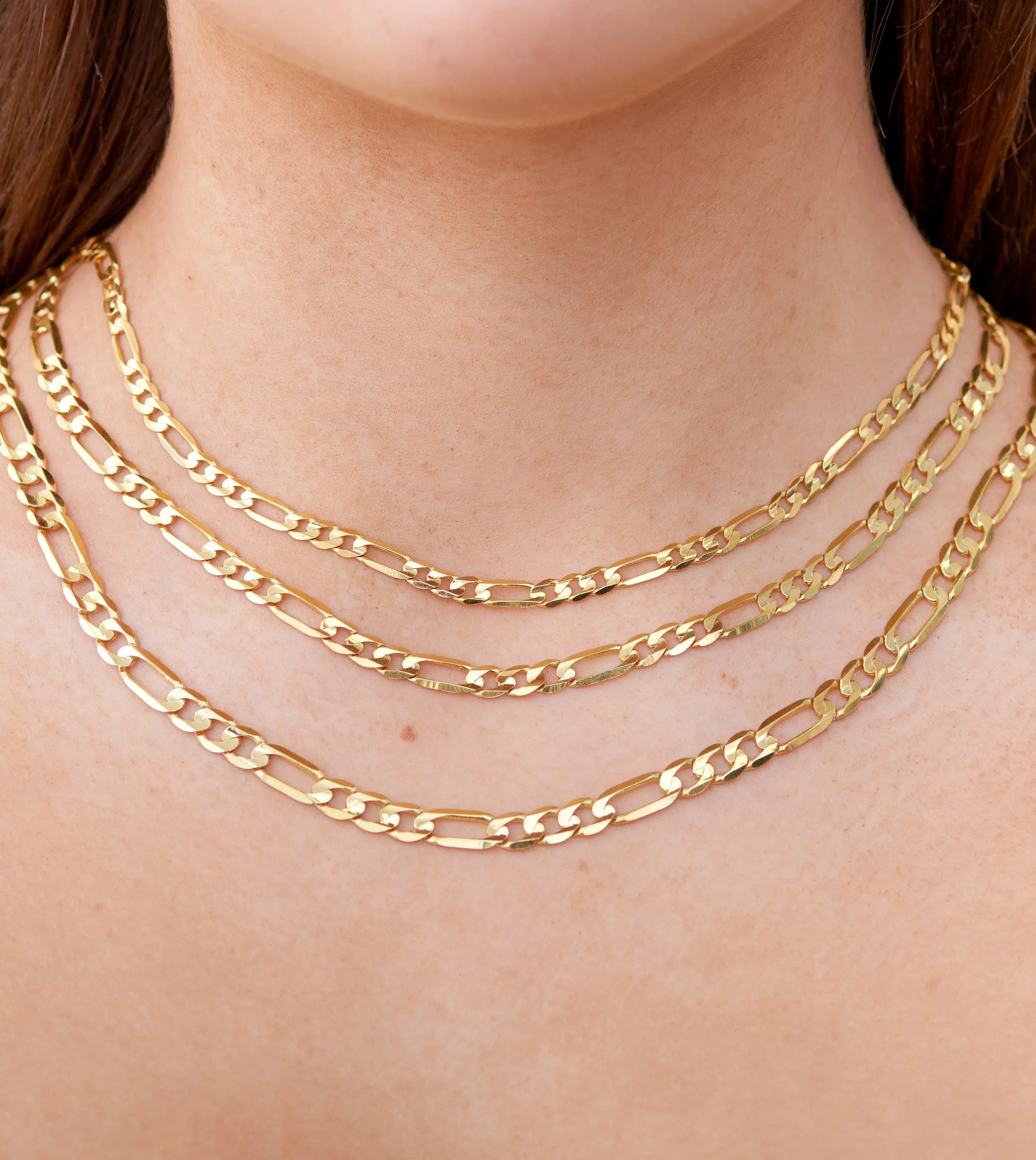10k Gold Figaro Chain Necklace