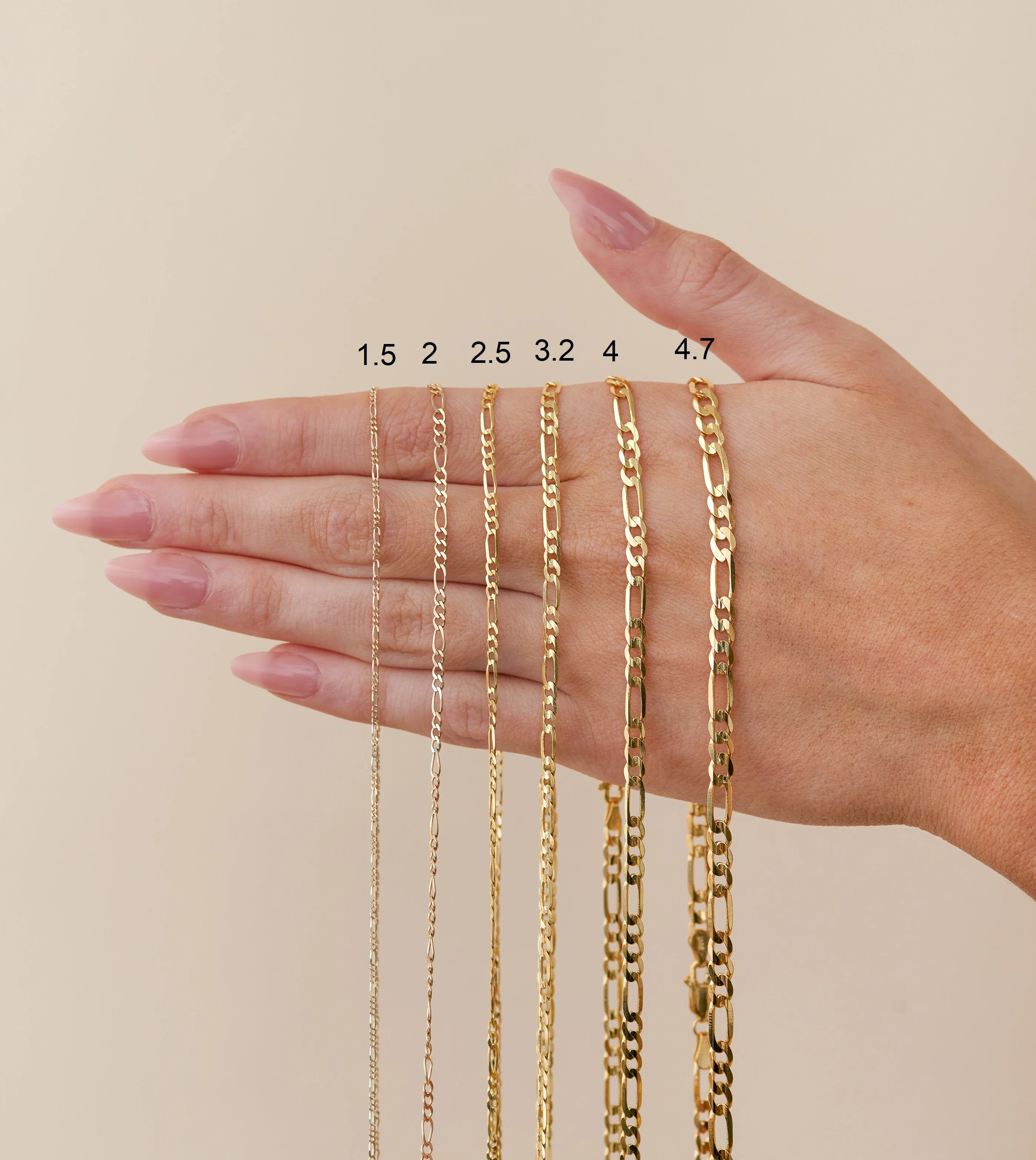 10k Gold Figaro Chain Necklace