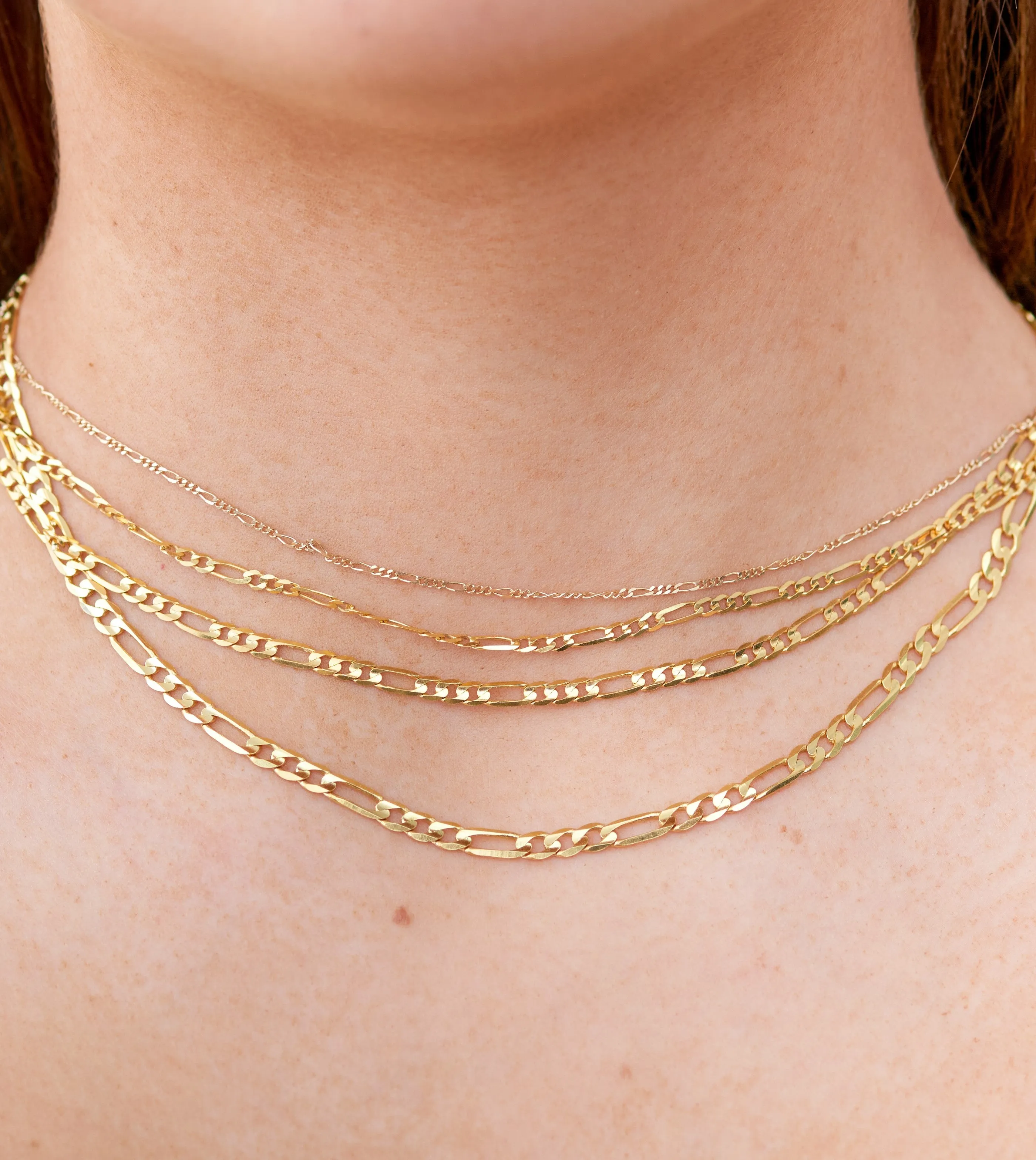 10k Gold Figaro Chain Necklace
