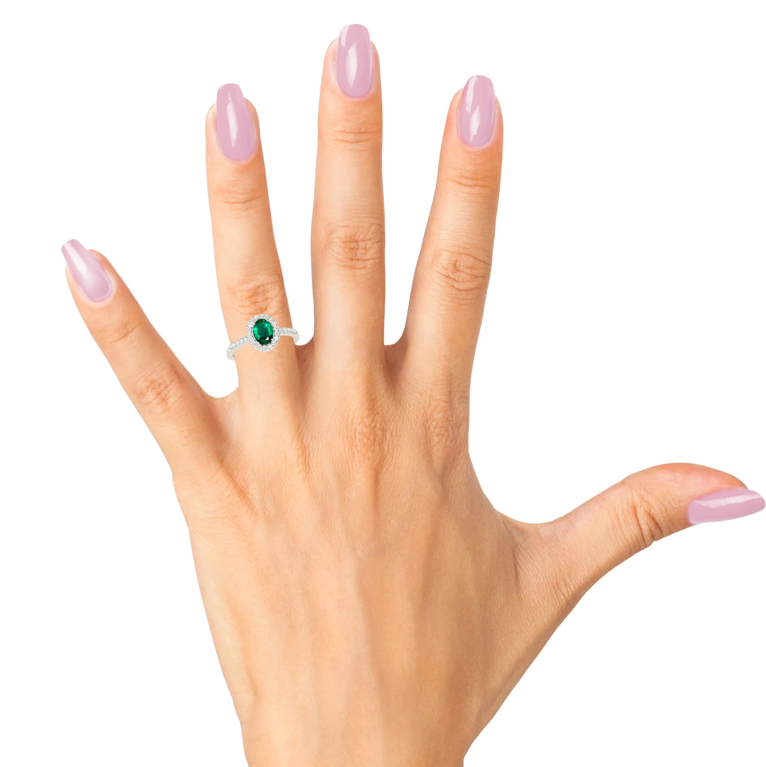 1.30 ct. Genuine Oval Emerald With Halo, Filigree Basket