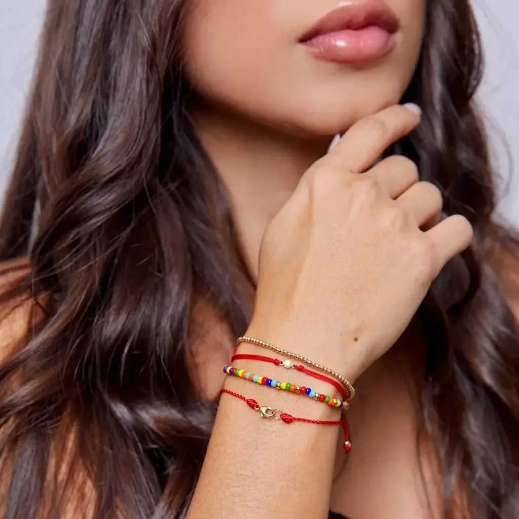 14k Gold Beaded Bracelet - Timeless Elegance
