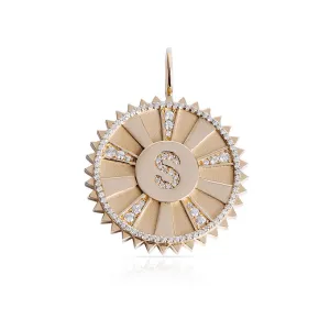 14K GOLD DIAMOND PERSONALIZED MEDALLION