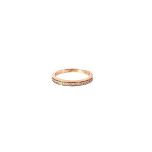 14k Rose Gold .25ct H SI1 Round Diamond Band Size 7 1/2