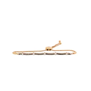 14k Rose Gold .50ct G VS2 Round and .50ct Chocolate diamond Bracelet