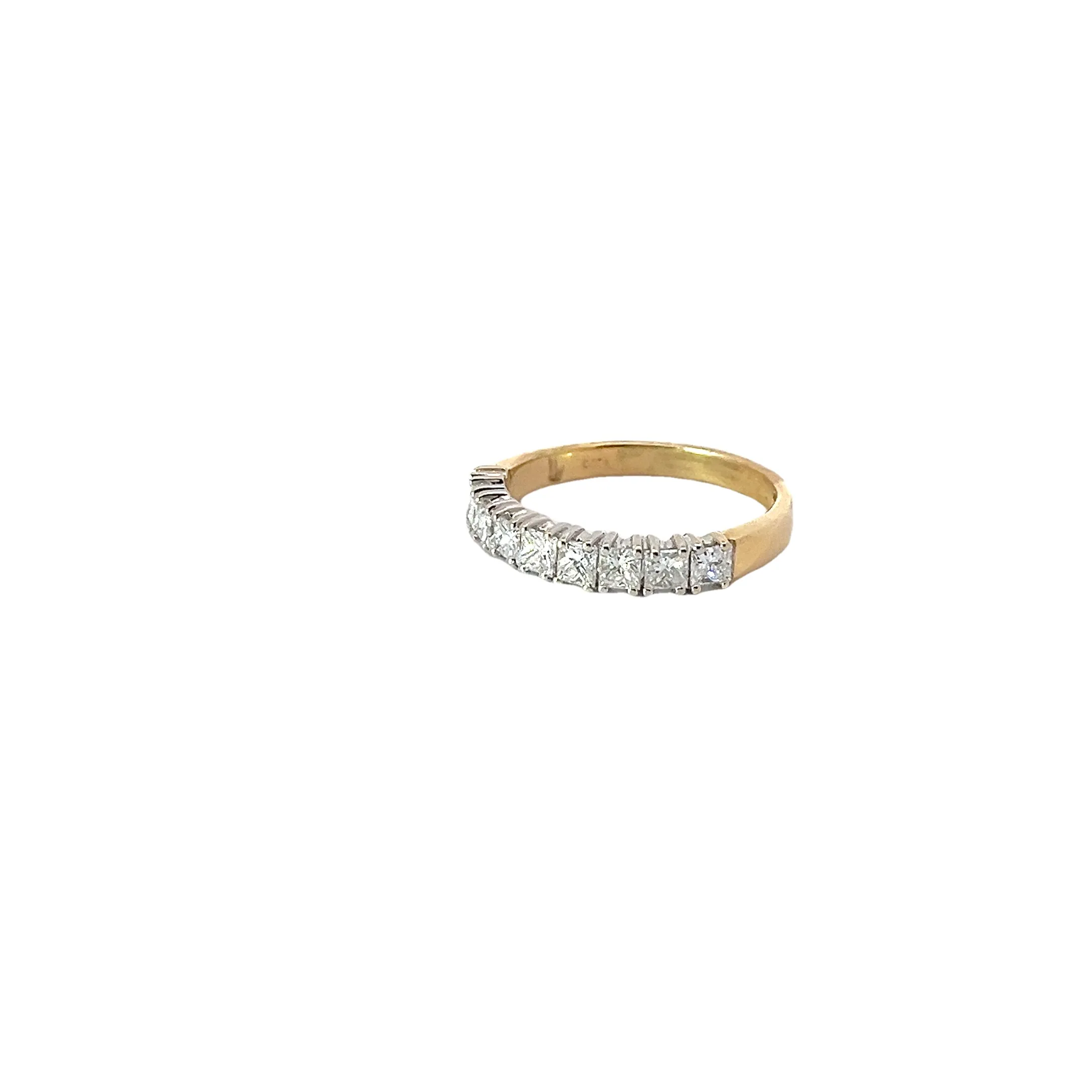 18k white gold 1.00ct F SI1 Princess cut diamond Anniversary ring