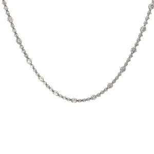 18k White Gold 14.10ct G SI1 Round Diamond Necklace