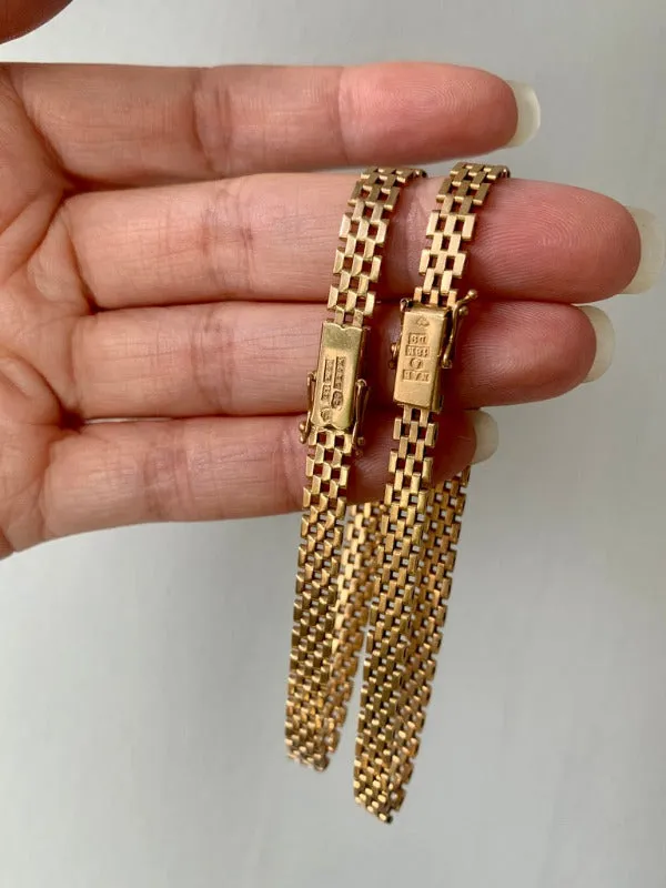 1961 Luxurious vintage 18k solid gold brick link bracelet - Göteborg, Sweden