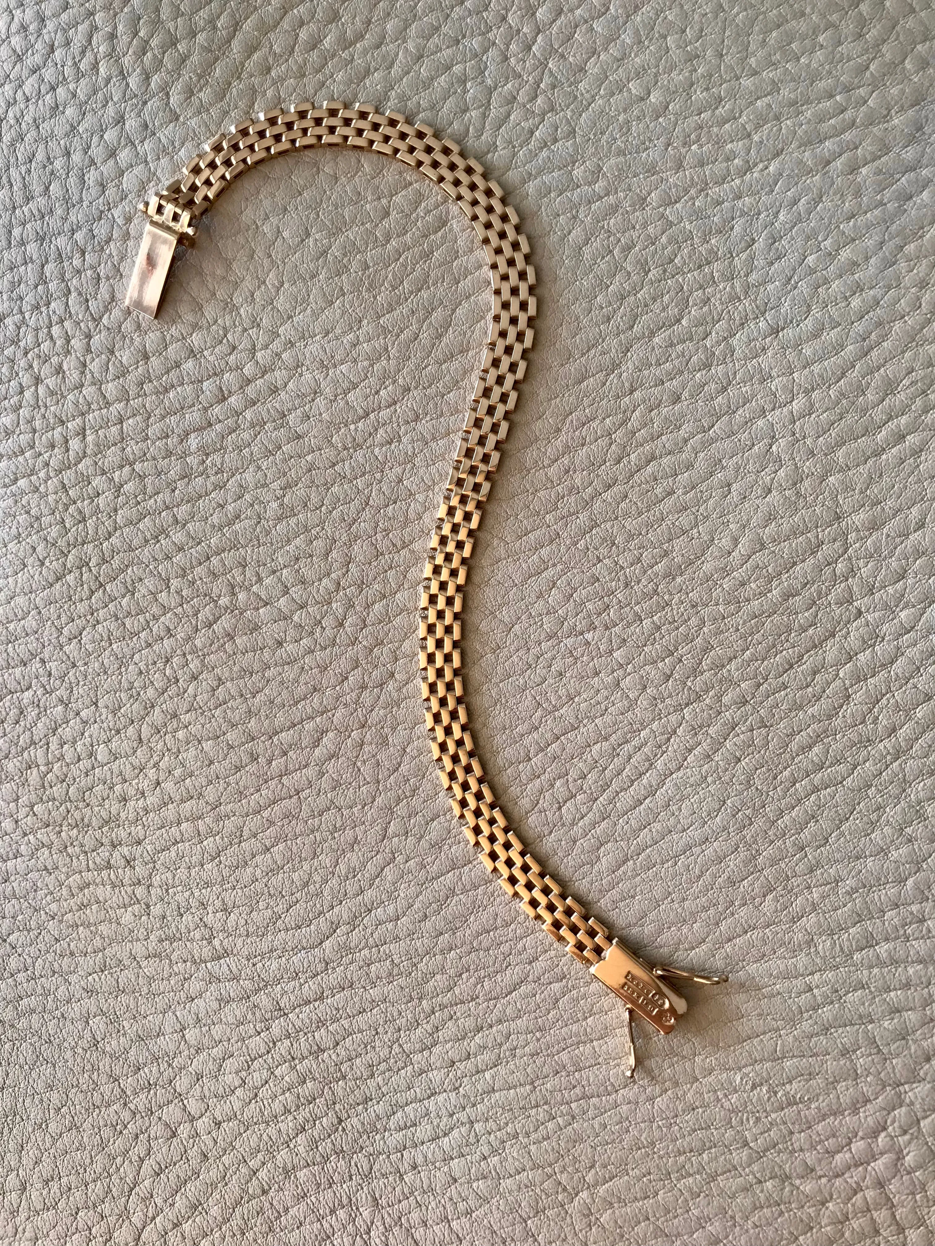 1961 Luxurious vintage 18k solid gold brick link bracelet - Göteborg, Sweden