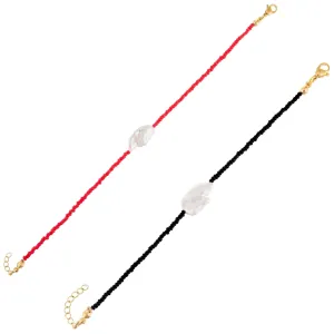 2 Piece Baroque Bead Bracelet Combo Set