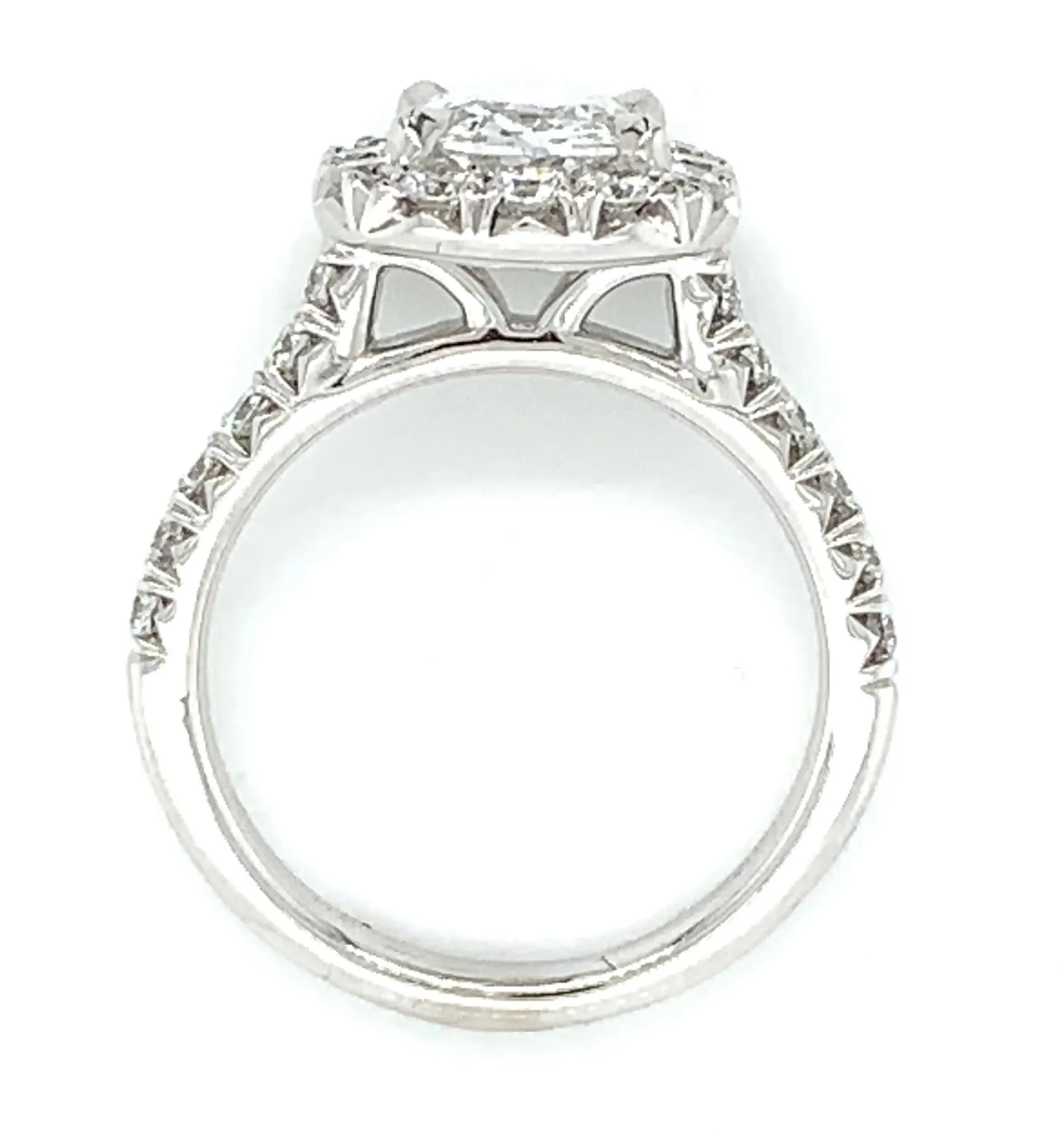 2.08CT T.W. Henri Daussi GIA Certified Cushion Cut Halo Engagement Ring