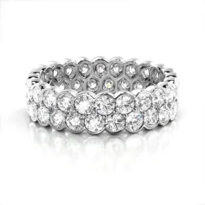 2.26 ct. Round Diamond Double Row Wedding Band