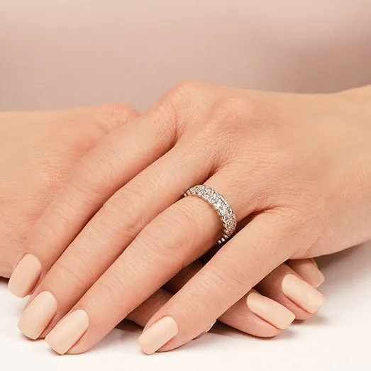 2.26 ct. Round Diamond Double Row Wedding Band