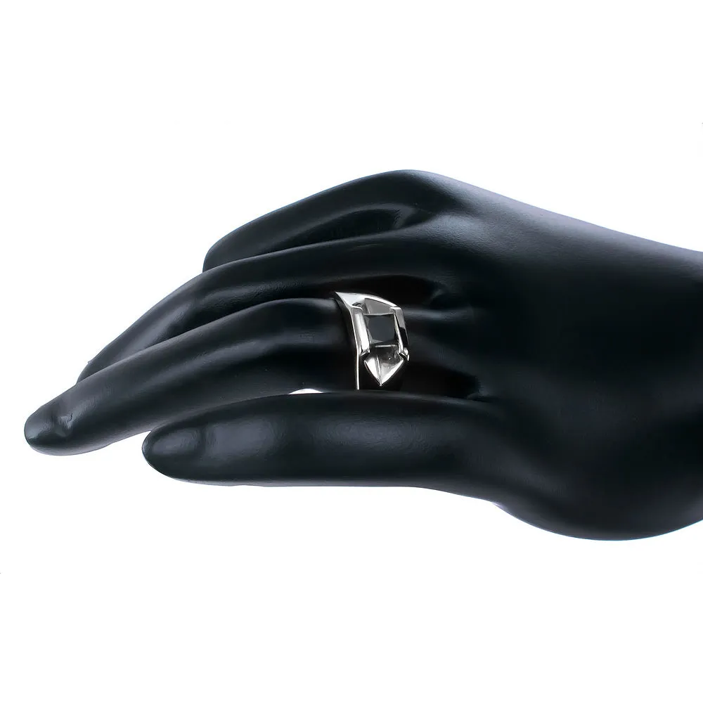 2/5 cttw Black Princess Diamond Engagement Ring in Sterling Silver