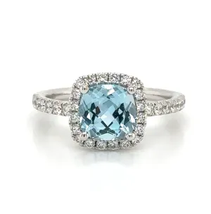2.58ct tw Blue Topaz & Diamond Ring
