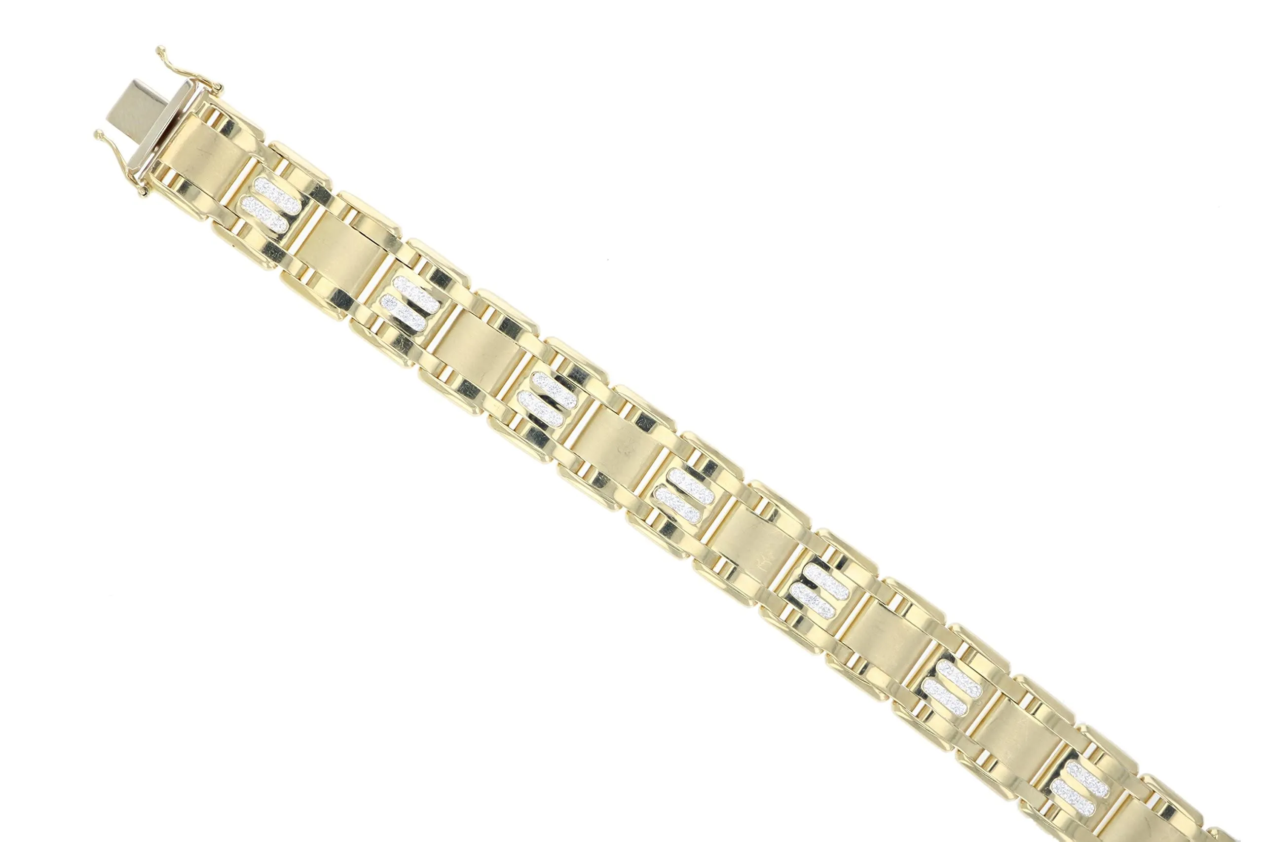2.60 cttw Diamond Italian Bracelet in 14K Yellow Gold