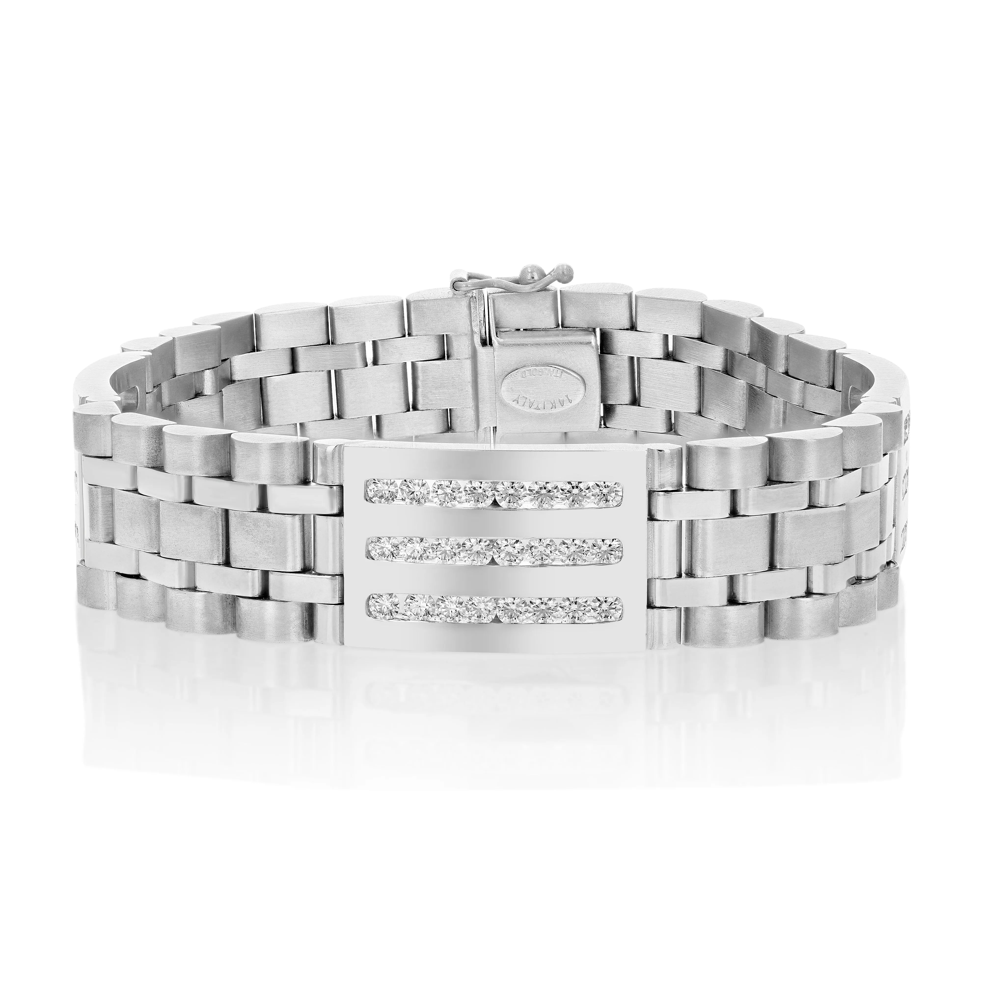 3 cttw Diamond Italian Bracelet in 14K White Gold
