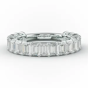 3.0 Carat Emerald Diamond Anniversary Band