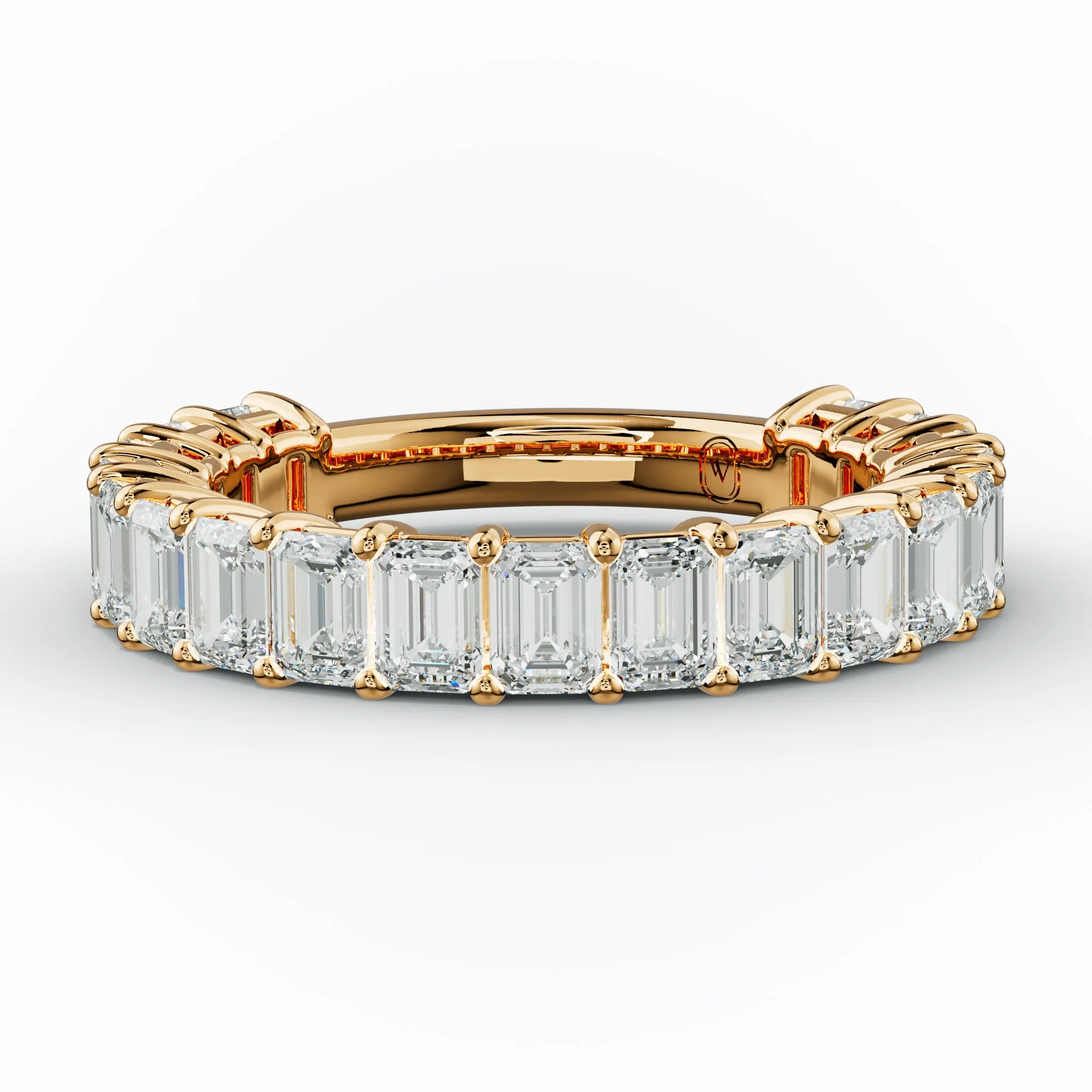 3.0 Carat Emerald Diamond Anniversary Band