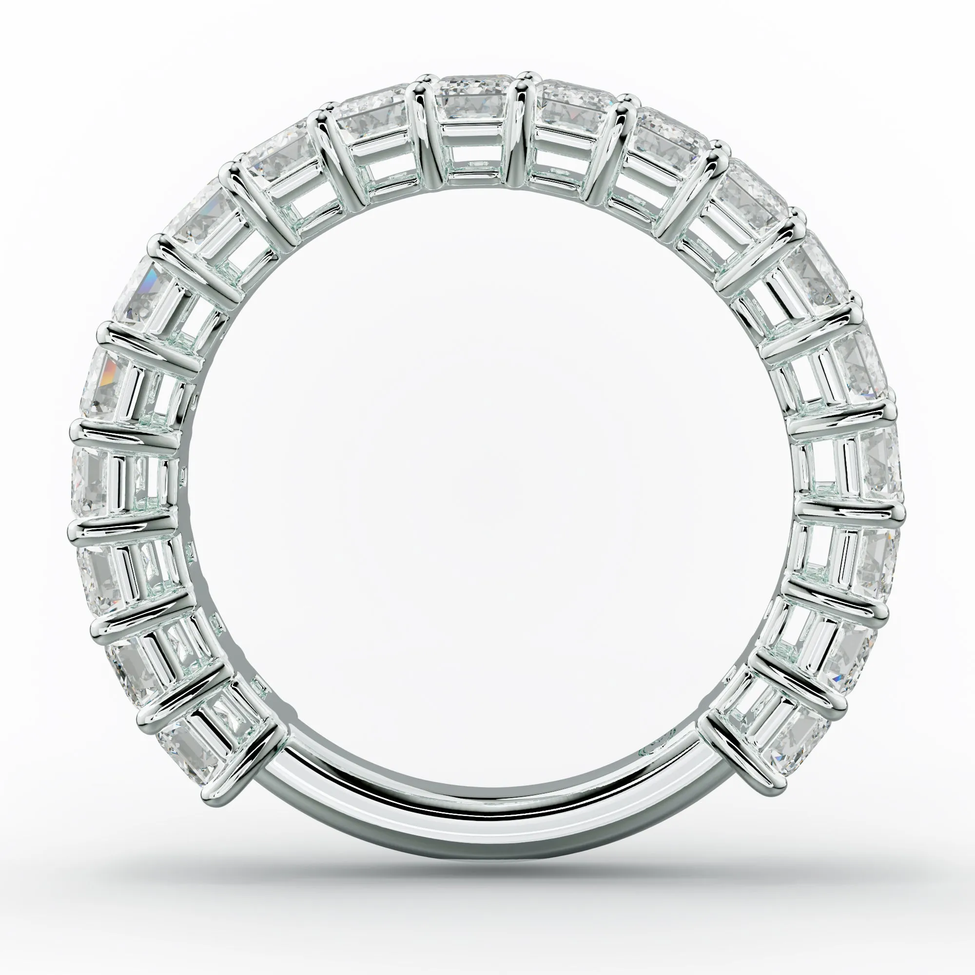 3.0 Carat Emerald Diamond Anniversary Band