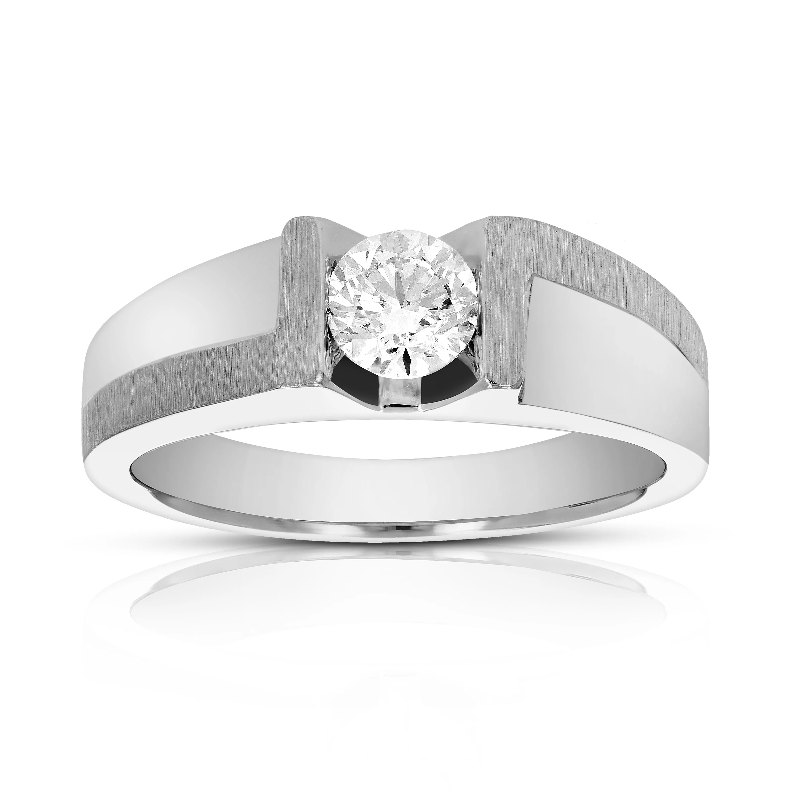 3/4 cttw Men's EGL Certified Diamond Solitaire Engagement Ring