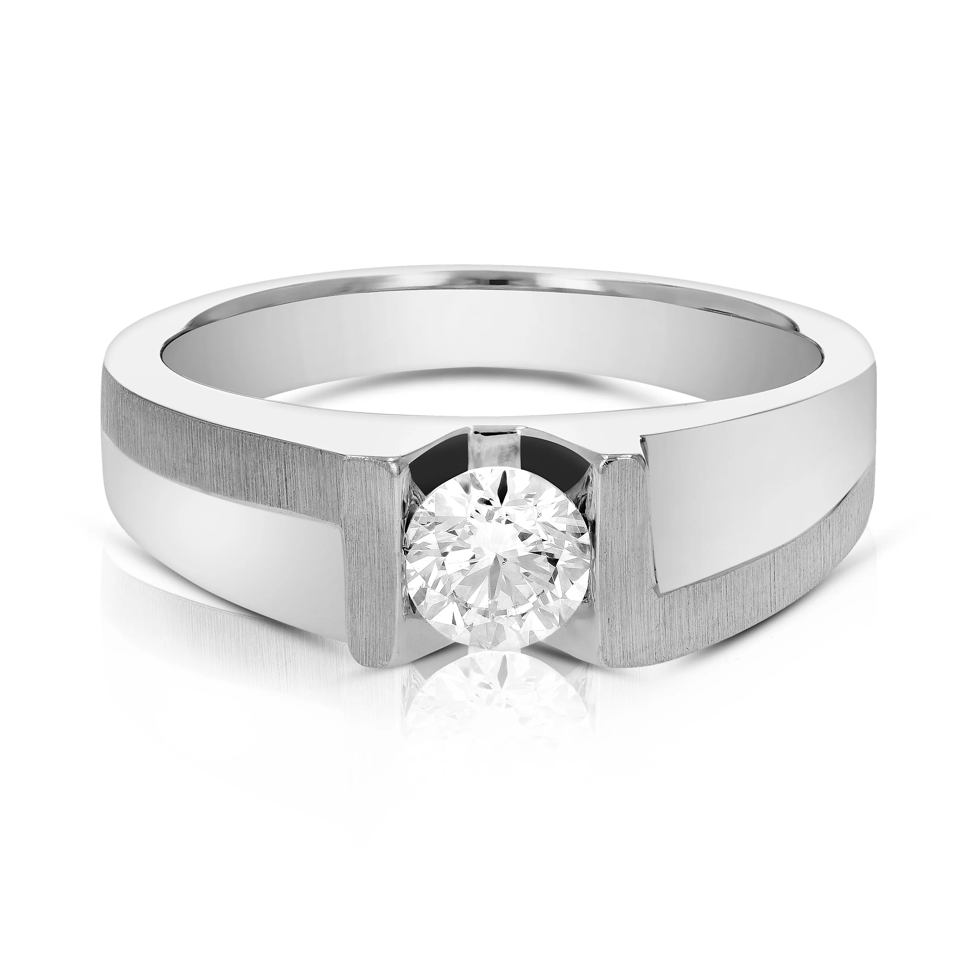 3/4 cttw Men's EGL Certified Diamond Solitaire Engagement Ring
