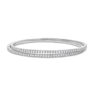 4.50 Carat Double Wrap Diamond Flex Bangle