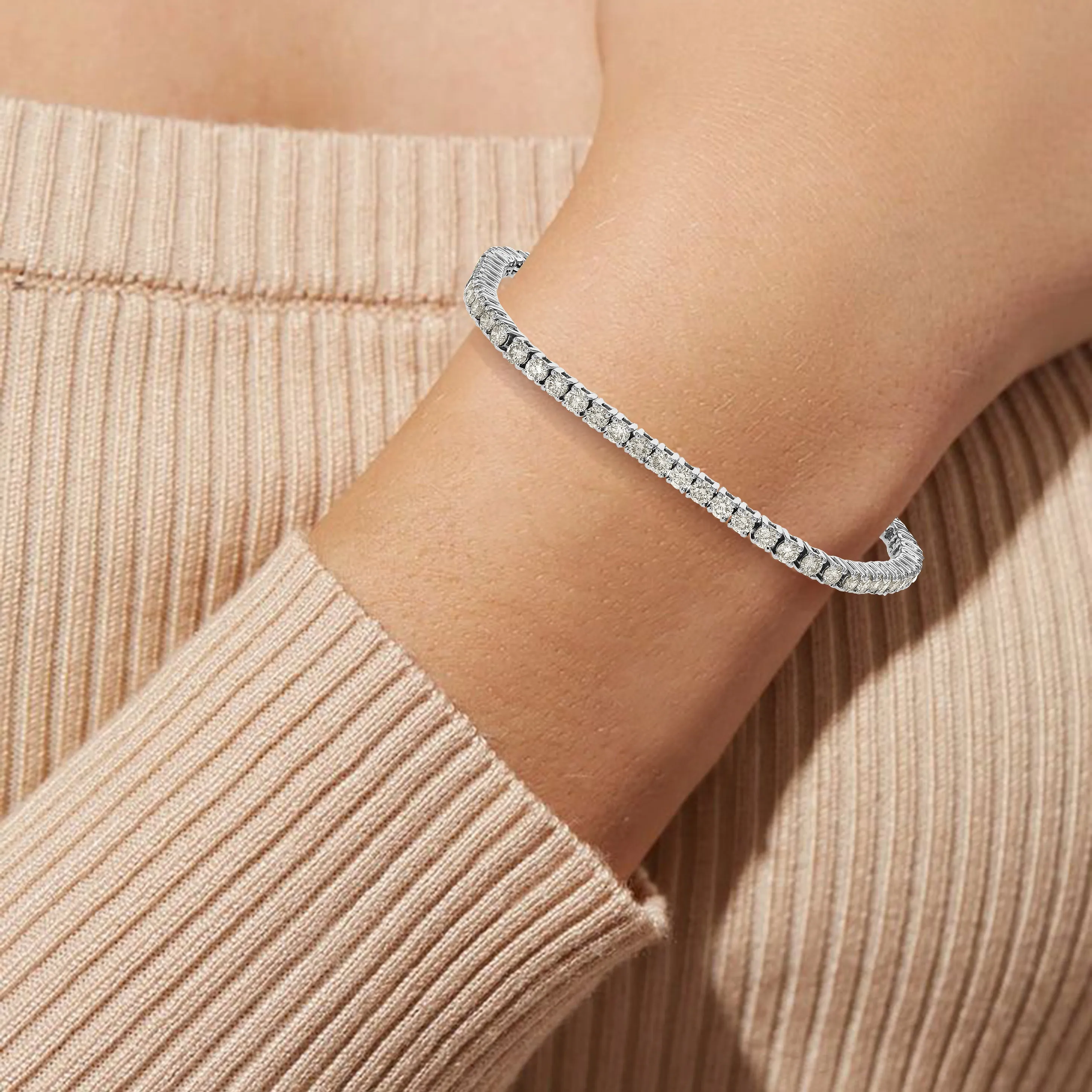 5 cttw Diamond Classic Tennis Bracelets in 14K White Gold