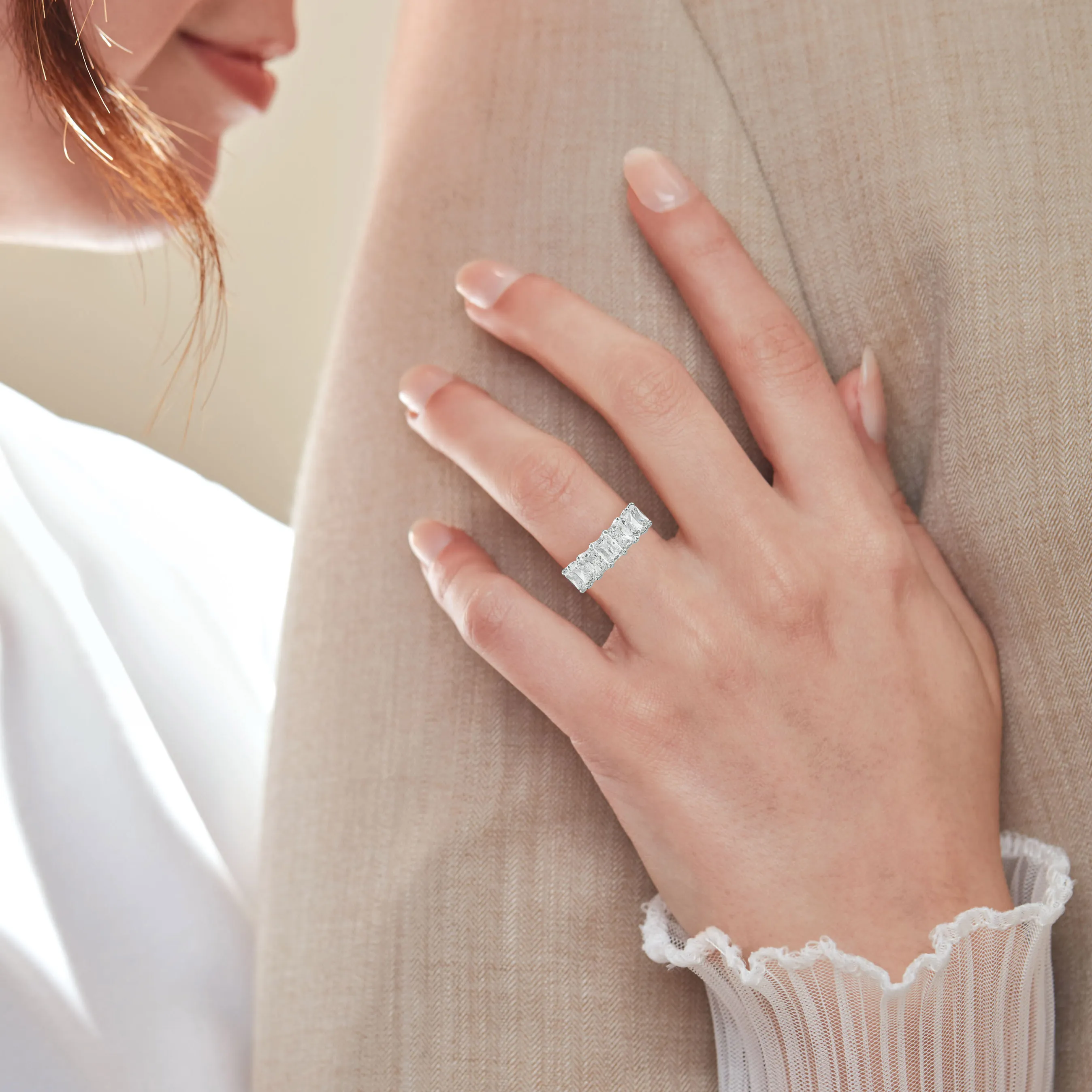 5.0 Carat Radiant Cut Diamond Anniversary Band