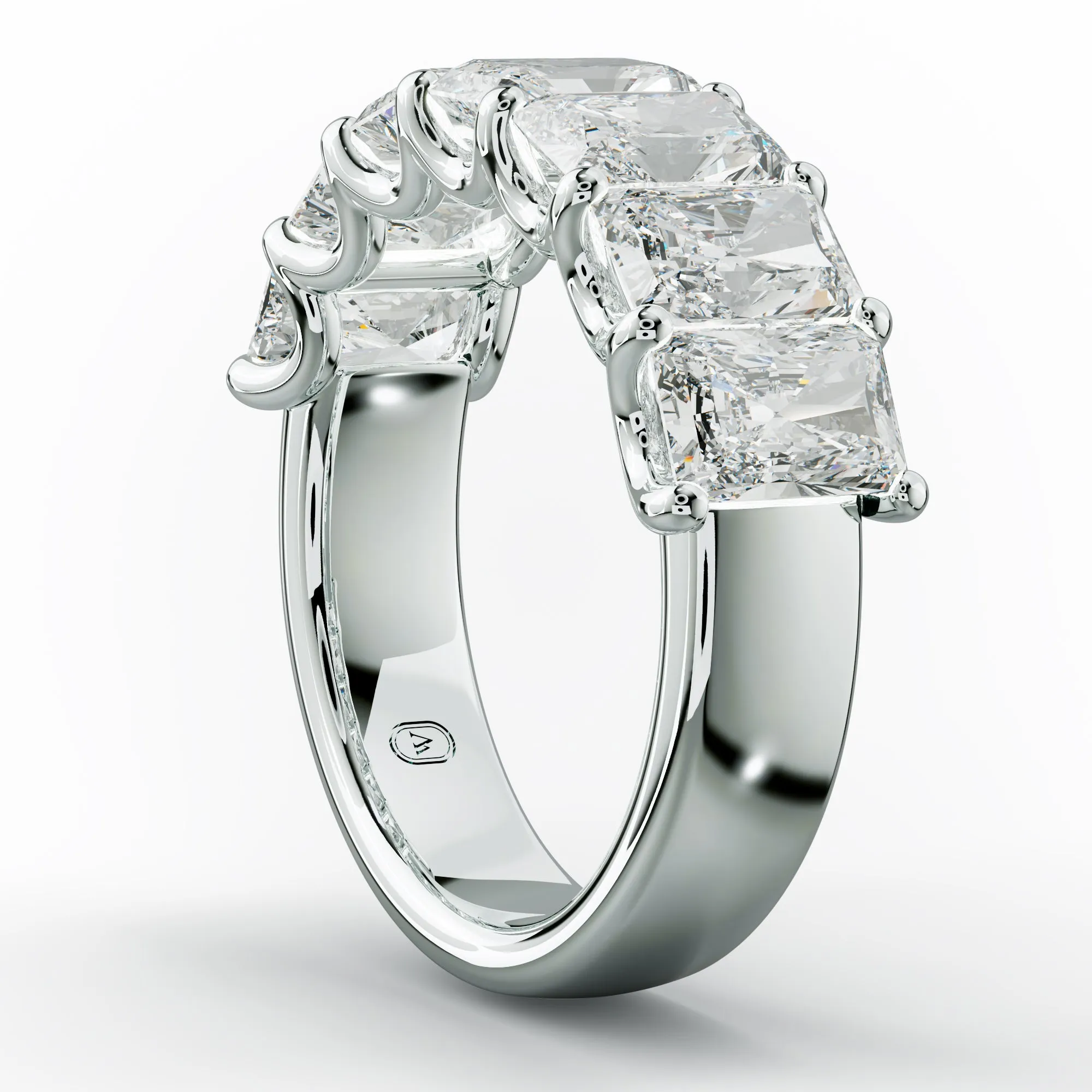 5.0 Carat Radiant Cut Diamond Anniversary Band