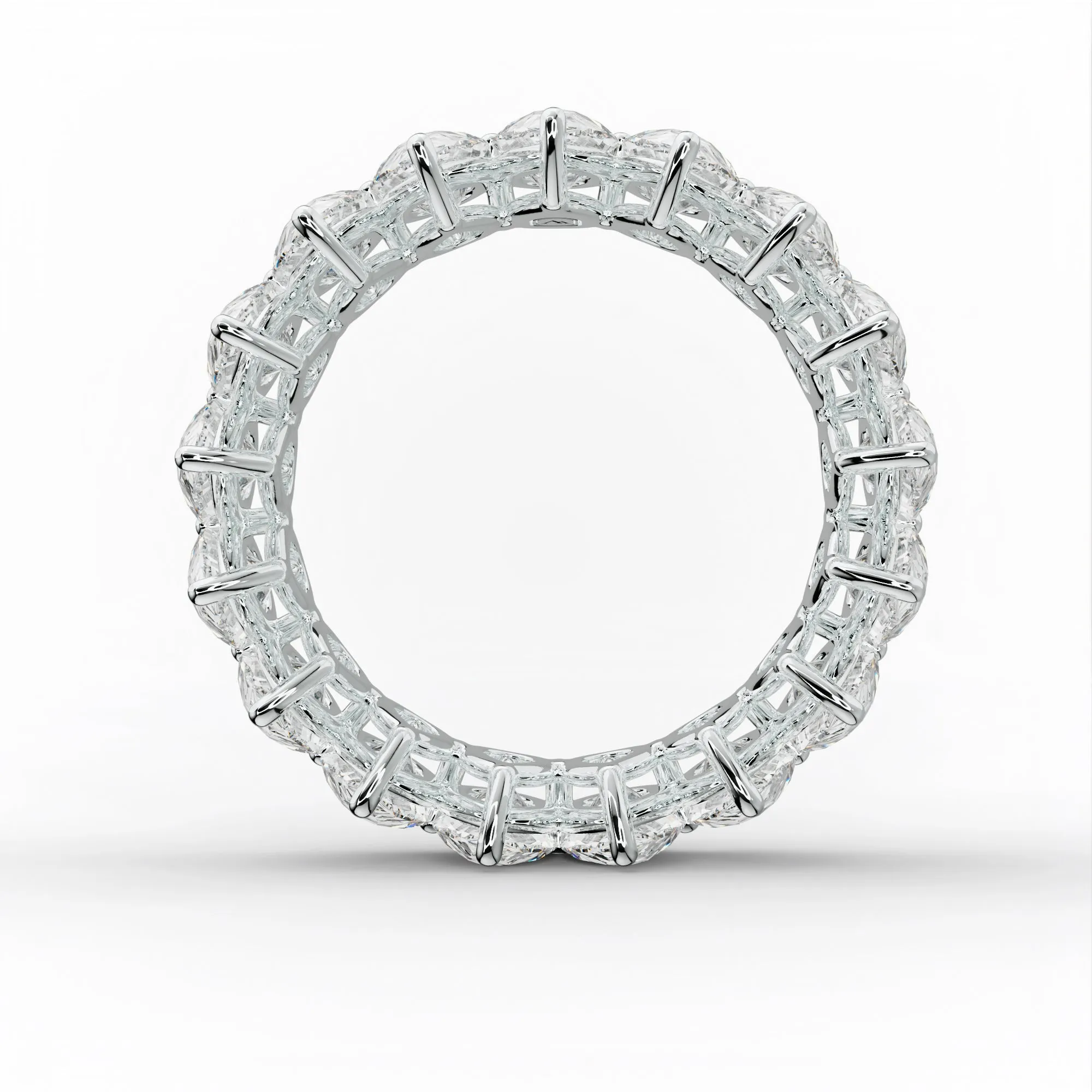 6.0 Carat Pear Shape Diamond Eternity Band Shared Prong