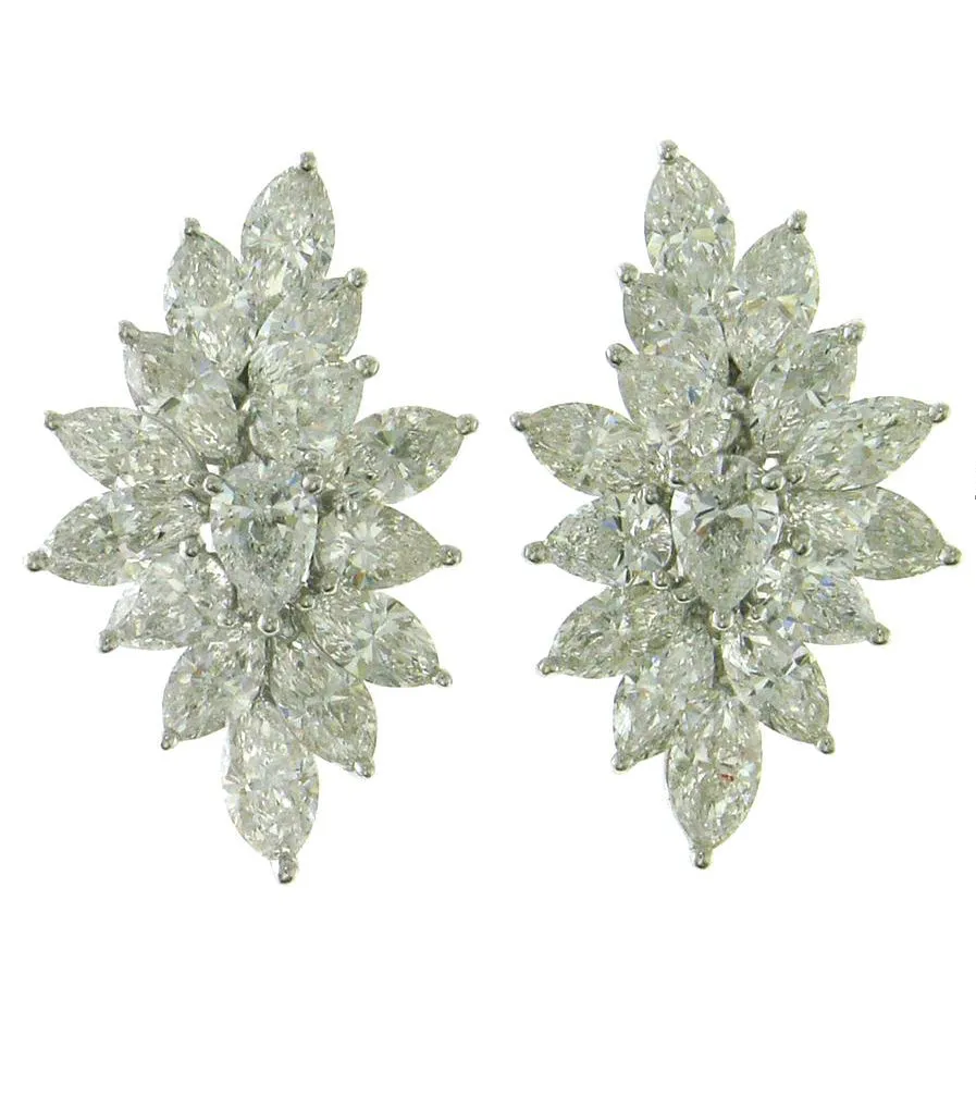 6.23ct t.w. Spectacular Marquise & Pear Shape Diamond Fancy Earrings