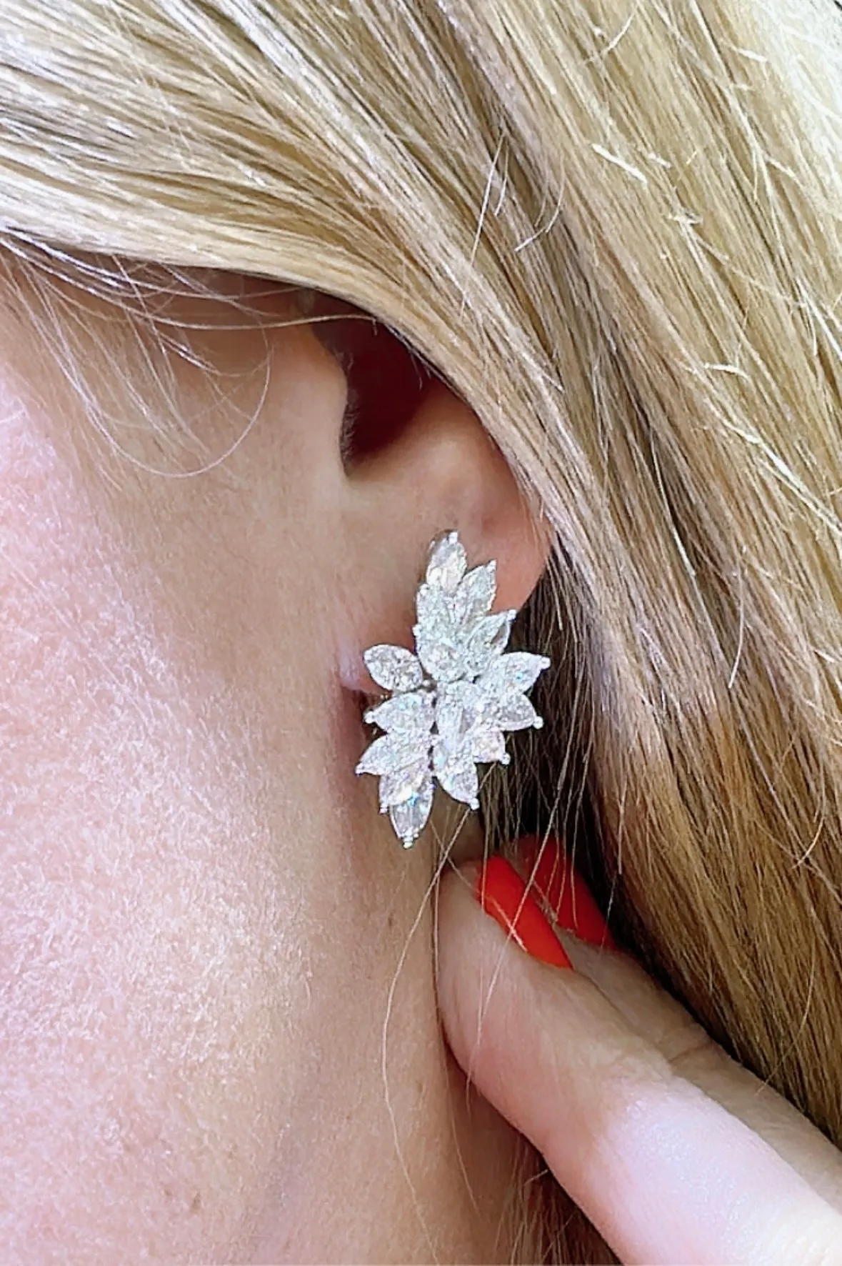 6.23ct t.w. Spectacular Marquise & Pear Shape Diamond Fancy Earrings