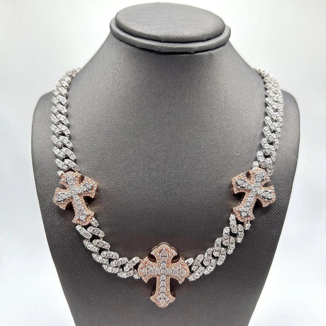 925 DIAMOND CUBAN NECKLACE