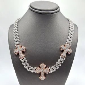 925 DIAMOND CUBAN NECKLACE