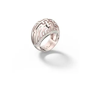 'A-Māz-Me' Dome - Rose Gold Diamond Ring