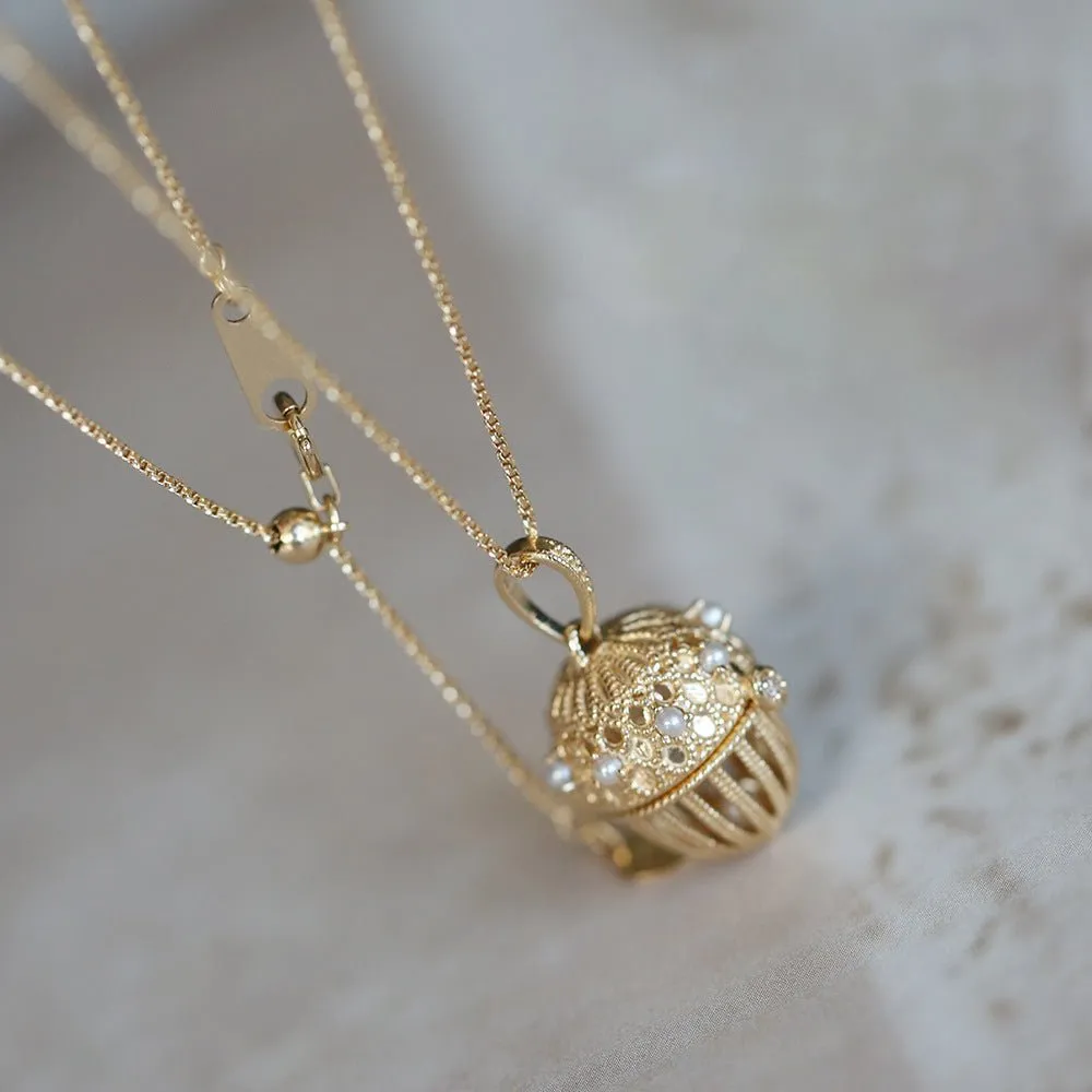 Acorn Locket Necklace (Solid Silver)