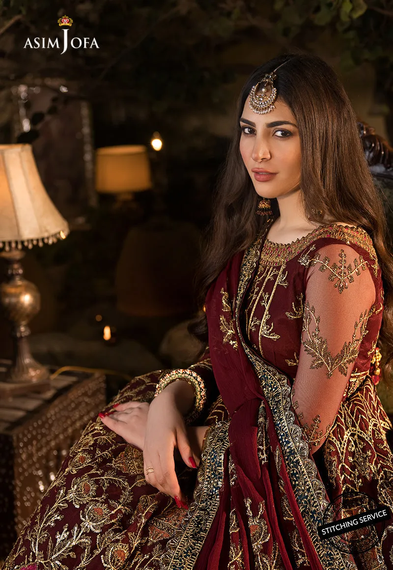 AJBN-11 | Asim Jofa  Baad-e-Naubahar Wedding Collection 2022 | Embroidered Net Suits