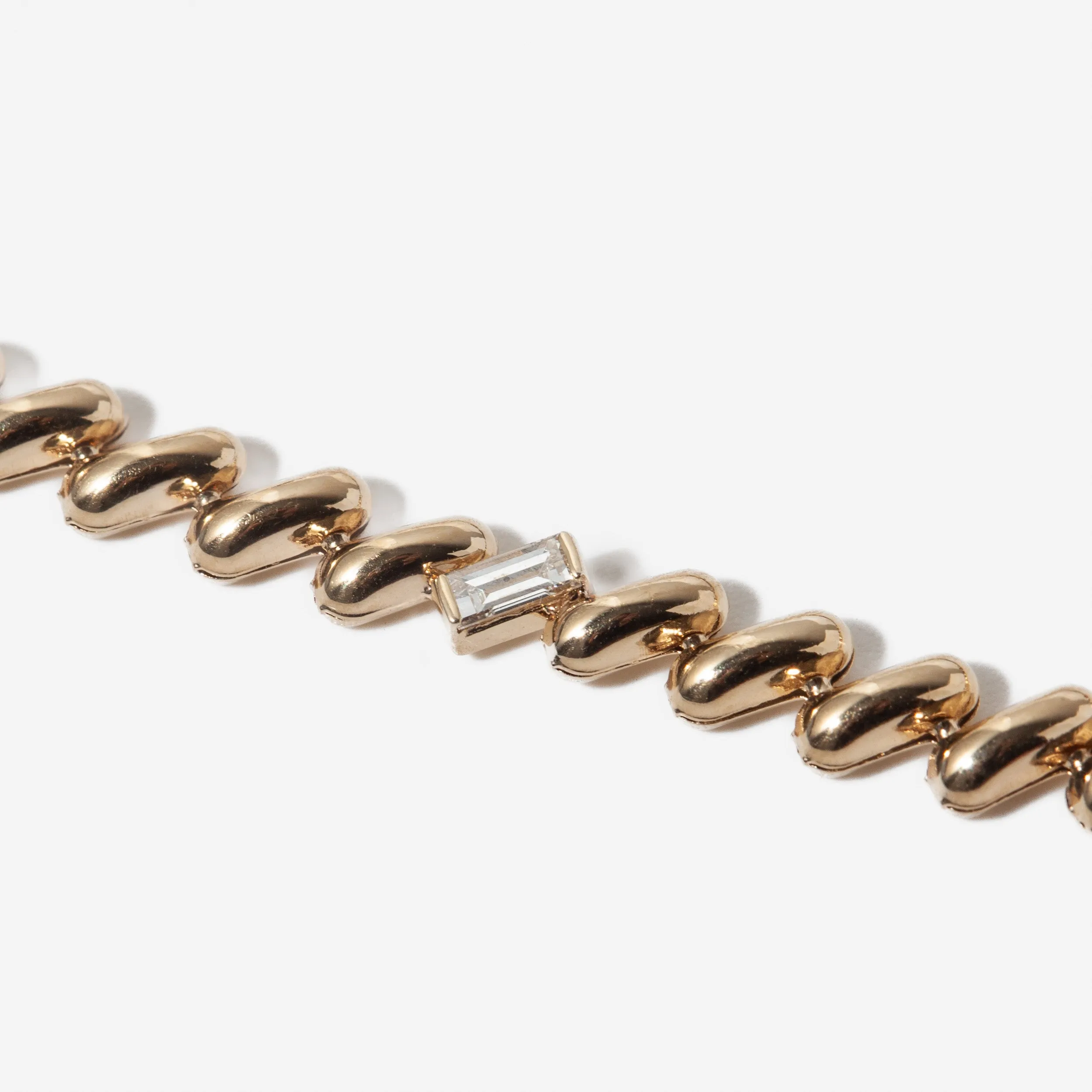 Baguette Diamond San Marco Chain Bracelet
