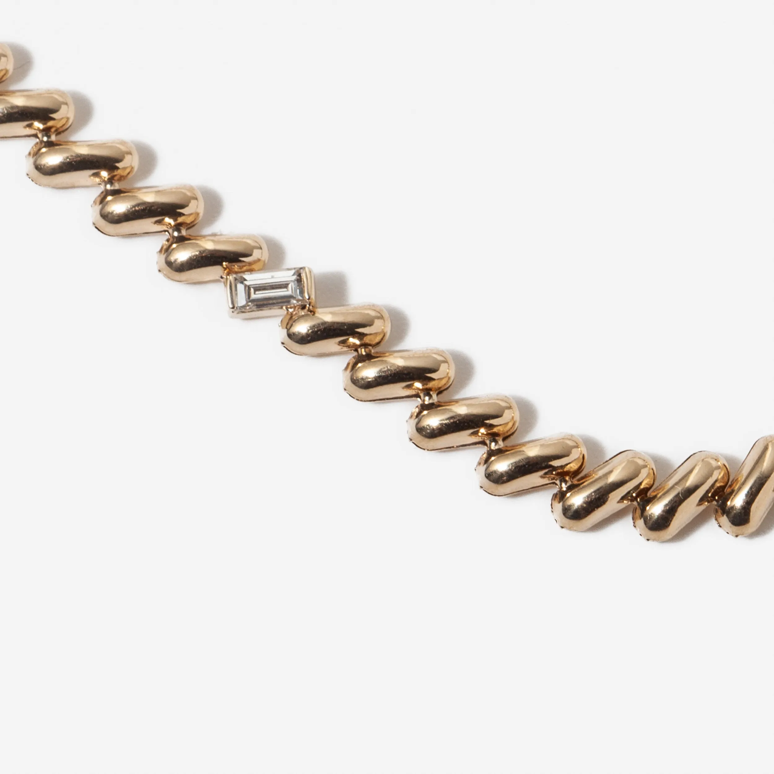 Baguette Diamond San Marco Chain Bracelet