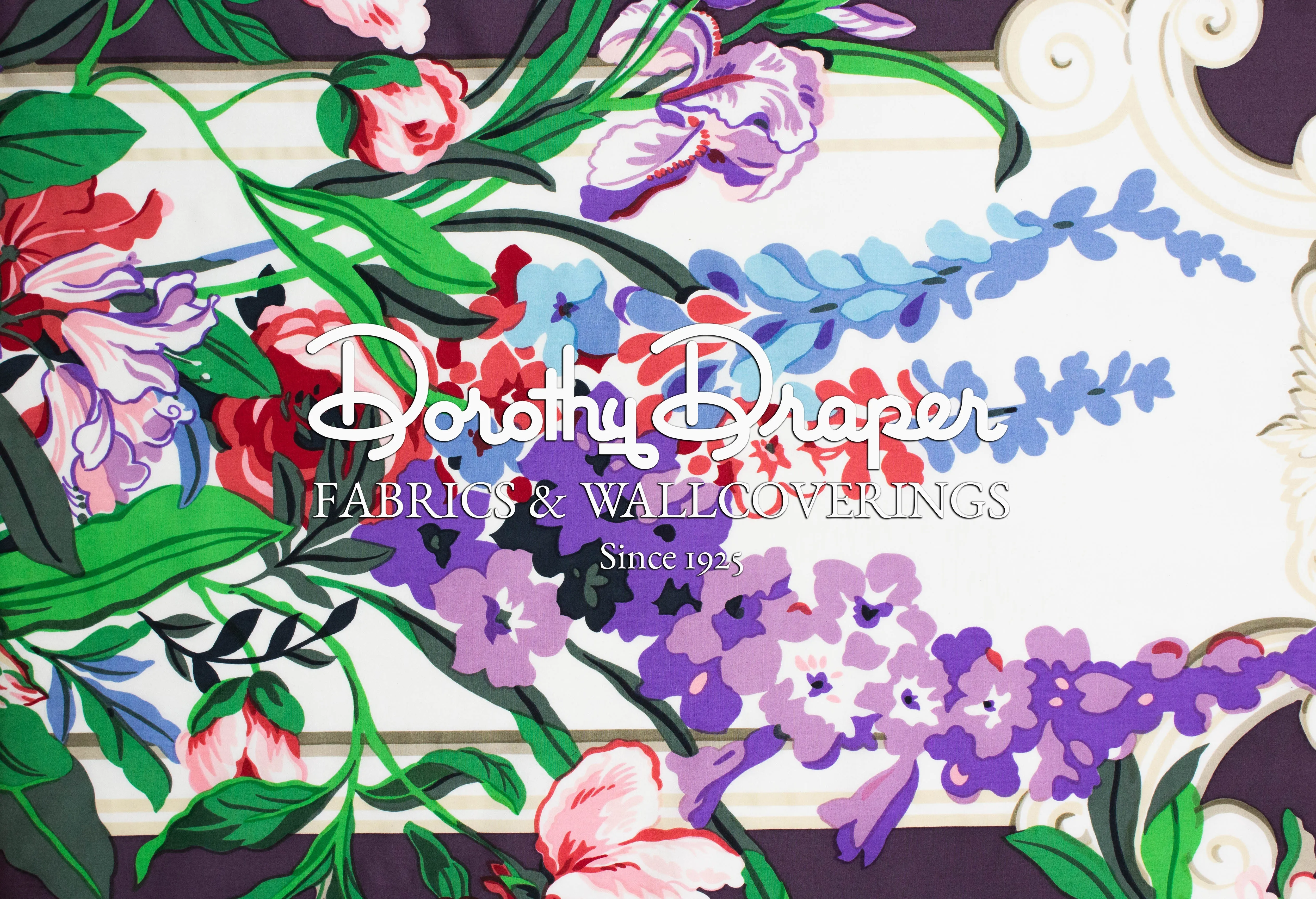 Baroque Bouquet Purple Fabric