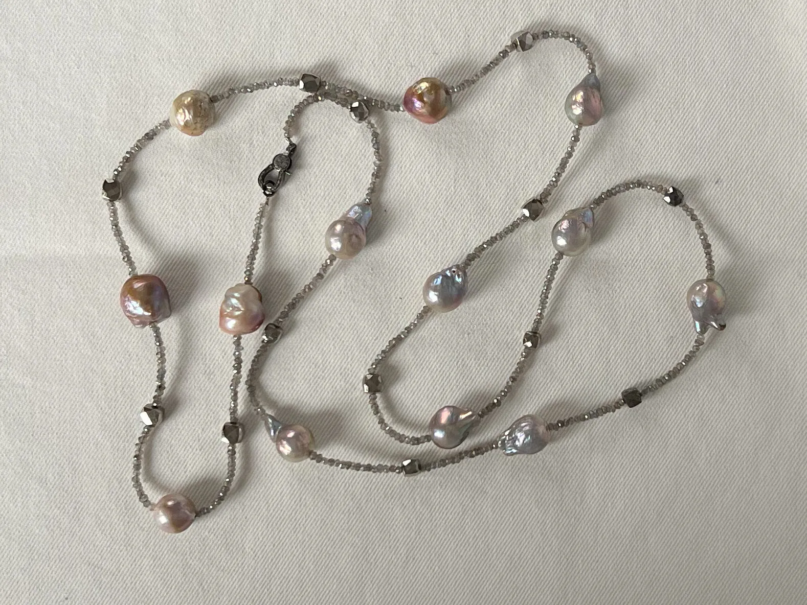 Baroque Pearl and Labradorite Necklace