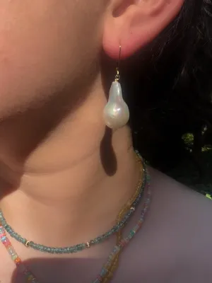 Baroque Pearl Drop Earrings, Freshwater Baroque Pearls, Classic Earrings, All Season Jewelry, June Birthstone, Gift for Her, Mother's Day