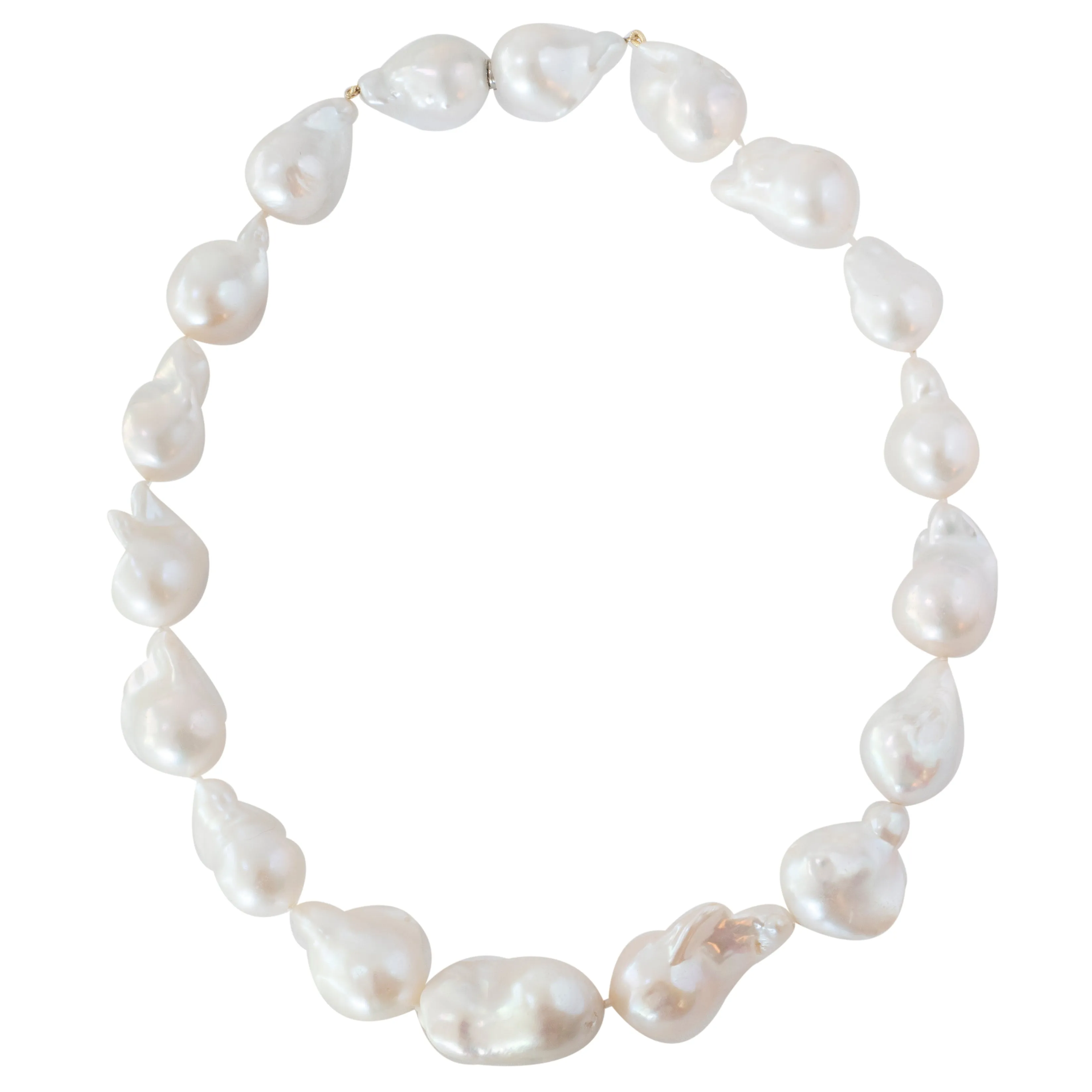 Baroque Pearl Necklace with Magnetic Pearl Clasp