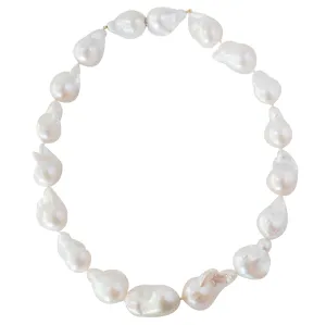 Baroque Pearl Necklace with Magnetic Pearl Clasp