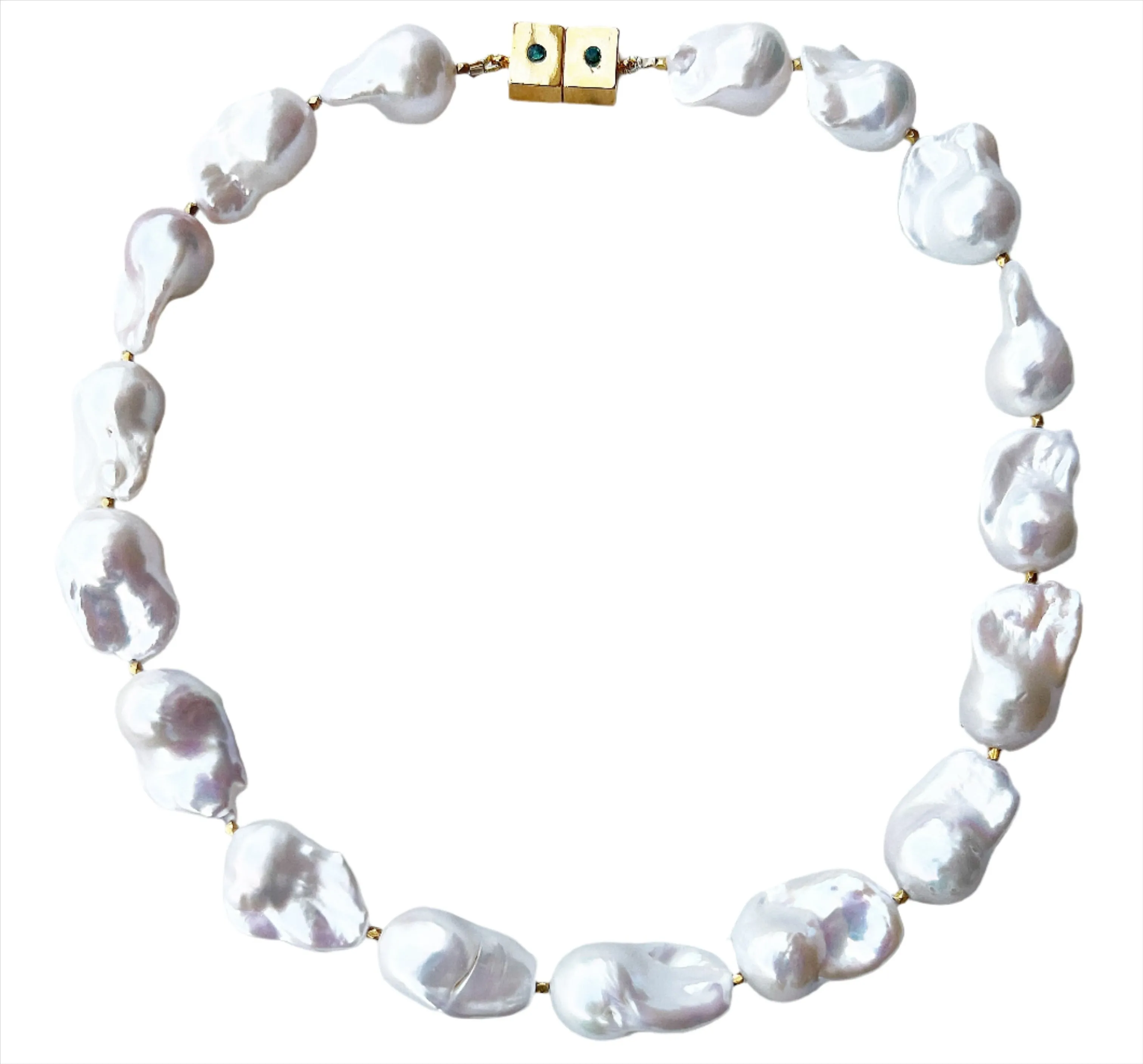 Baroque Pearl with 22K Gold Beads