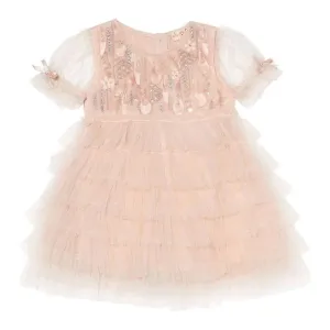 Bebe - Heart Of Glass Tulle Dress - Peach Cake