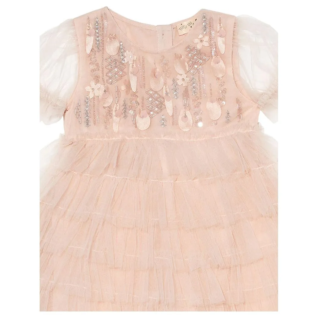 Bebe - Heart Of Glass Tulle Dress - Peach Cake