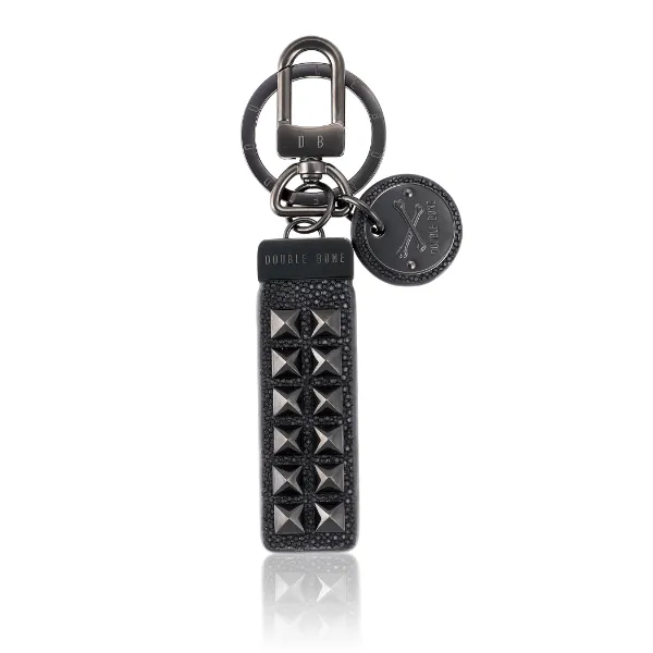 Black Stingray Keychain with Black Studs