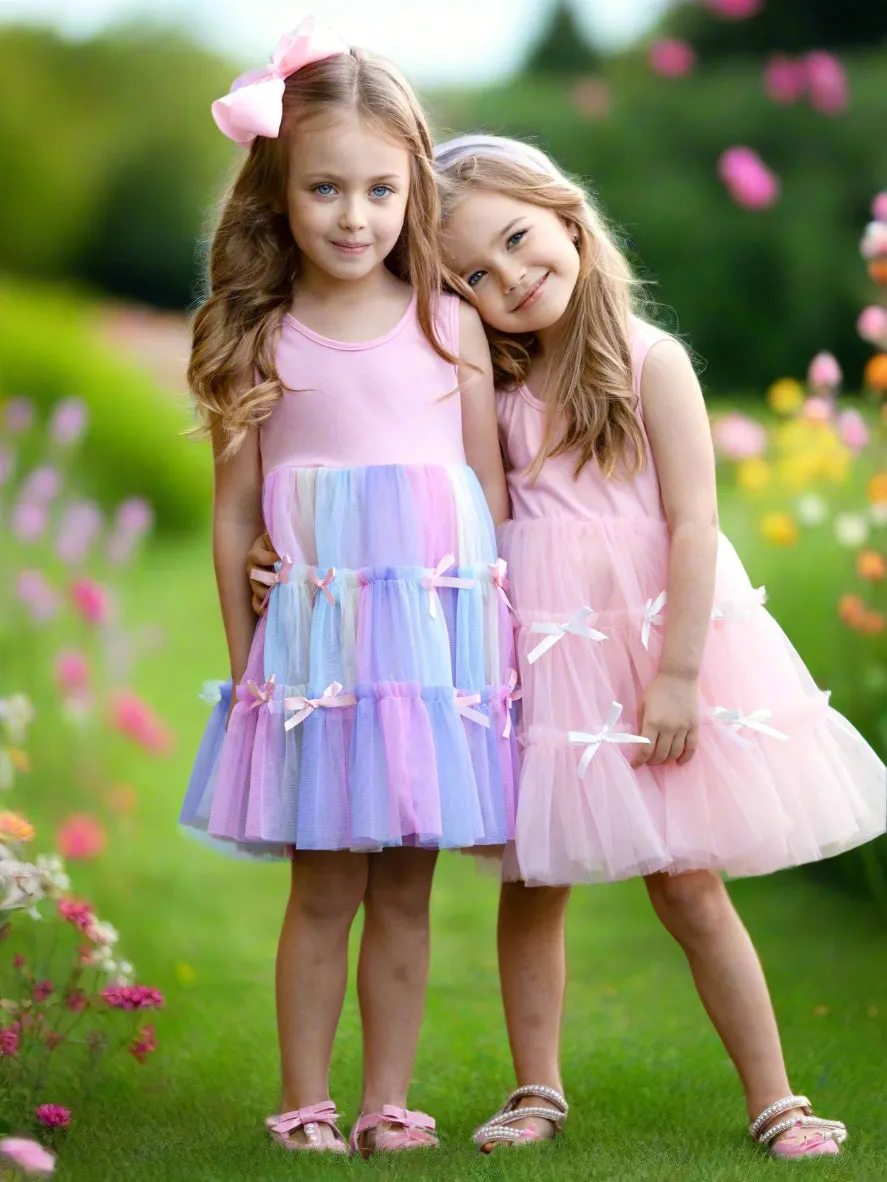 Blooming with Bows Sleeveless Tutu Dress